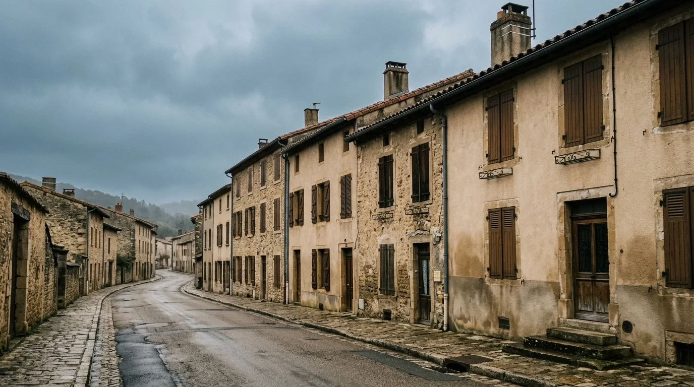 Rue de maisons anciennes dans le bassin de Valence