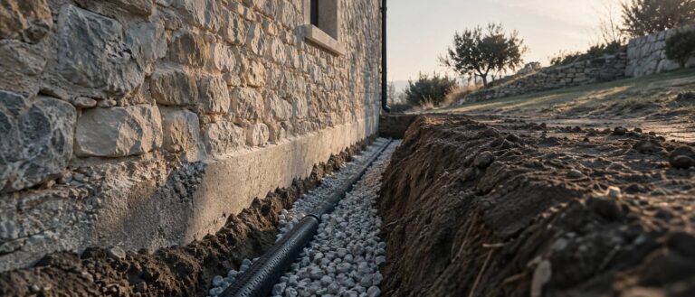 Drainage de pied de mur : quand il suffit à tout régler